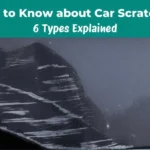 A picture explaing the 6 different types of car scratches